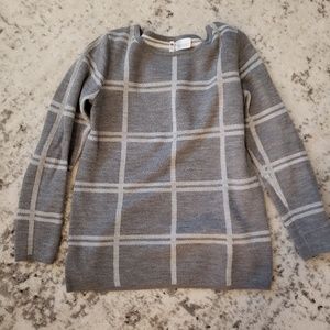 Gray plaid sweater